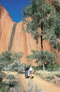 Mala walk at Uluru - Ayers Rock courtesy of Tourism NT for the promotion of travel to Uluru